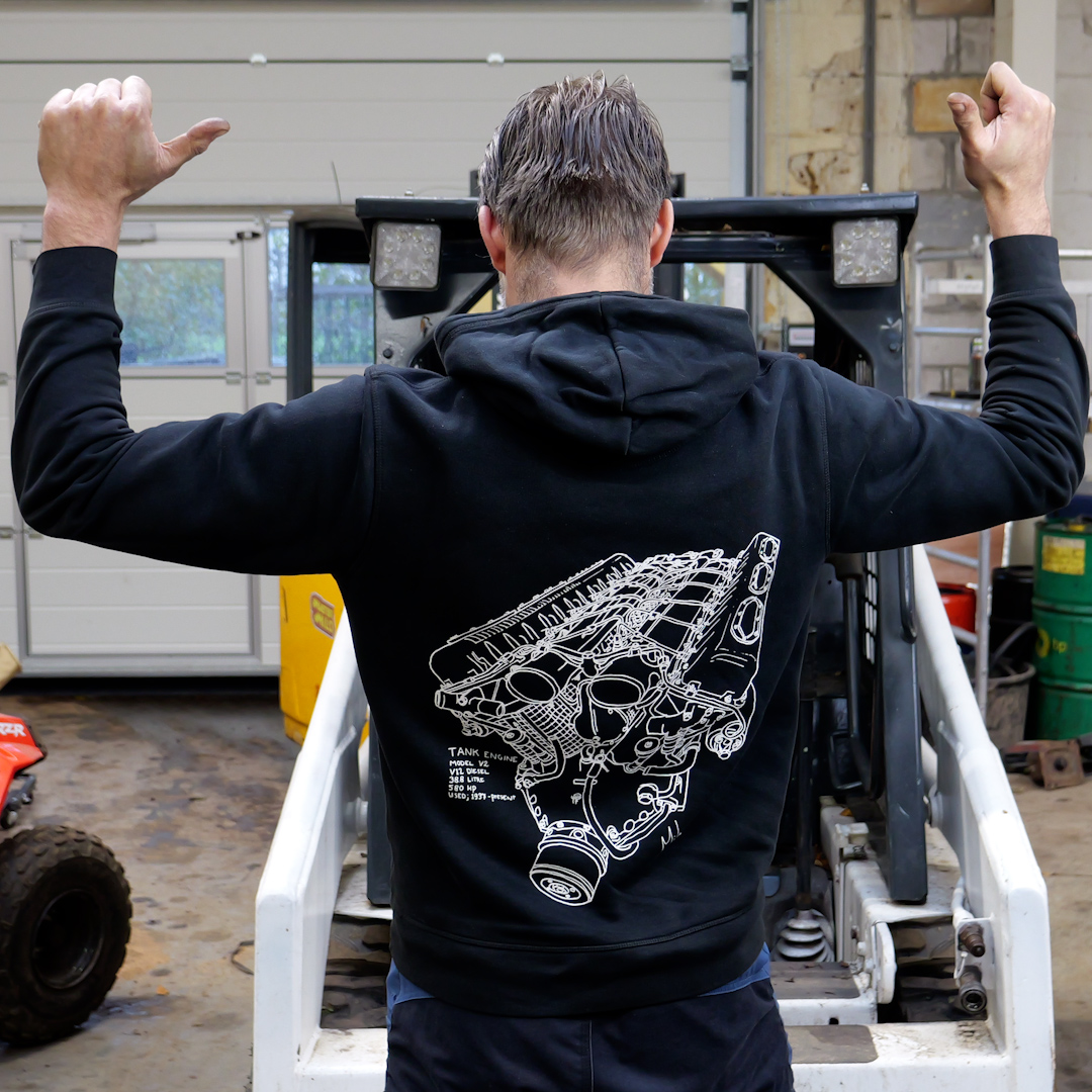 Motorblok V12 Hoodie